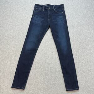 AG Adriano Goldschmied The Farrah Skinny Crop Jeans WMNS 26 Blue Dark Wash High